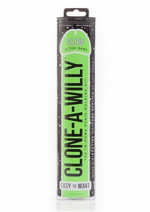Clone A Willy Kit - Glow In The Dark Green Vibrating Dildo