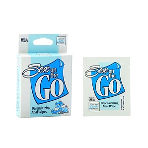 Sex On The Go Desensitizing Anal Wipes 3 Pack