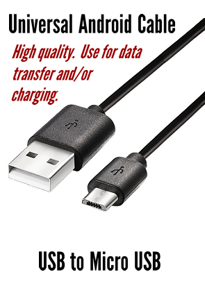 Usb Cable For Android - 3 Feet - Black