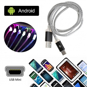 3' Led Charger Usb Mini For Android Various Colors