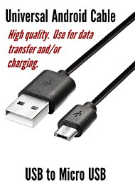 Usb Cable For Android - 3 Feet - Black (146896.100)
