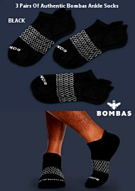 Premium Bombas Socks (3 Pack Deal - Black) (179070.497)