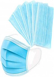 10 (10) Surgical 3-Ply Protective Breathing Masks (186720.500)