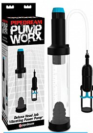 Pump Worx Deluxe Head Job Vibrating Power Penis Pump Ez-Grip Suction Enlarger (218880.5)