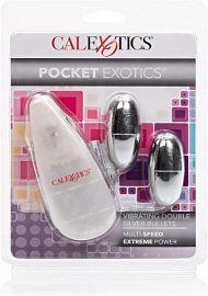 Pocket Exotics Double Silver Bullets Multi Speed 2.1 Inch Silver (42546.0)