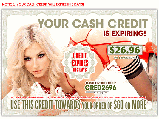 Final Reminder: Your Unused Cash Credit For $26.96 Will Expire In 3 Days! Redeem It By Monday. Use Code: CRED2696