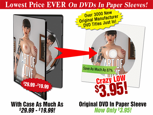 Lowest Price Ever! New Original DVDs In Sleeves Only $3.95! Don't Miss This Unbelievable Deal!