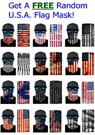 Free U.S.A. Flag Mask On Orders Of $30 Or More